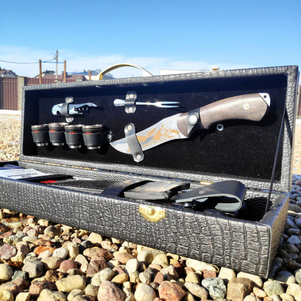 Набор для шашлыка и гриля в чемодане Царский №10.2 Кизляр России, 14 предметов